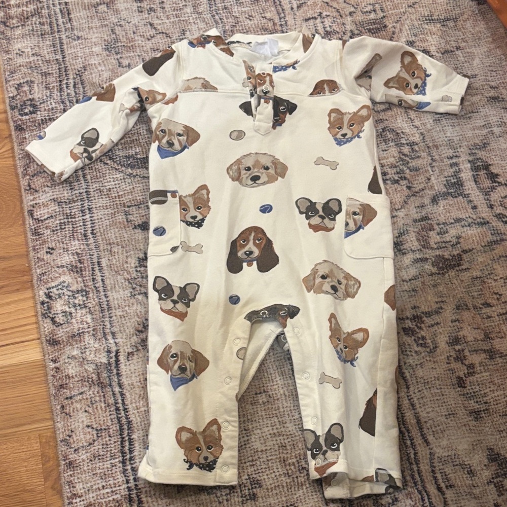 Angel Dear Puppy Print Footie